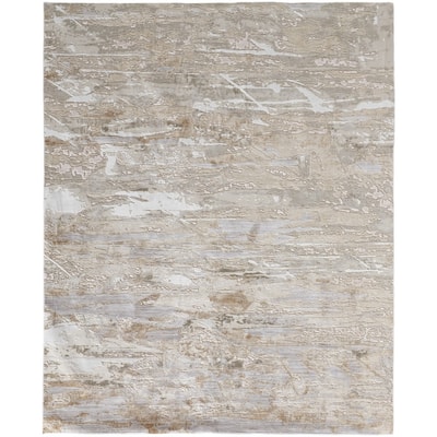 Power Loomed Distressed Abstract Area Rug - 8' x 10'