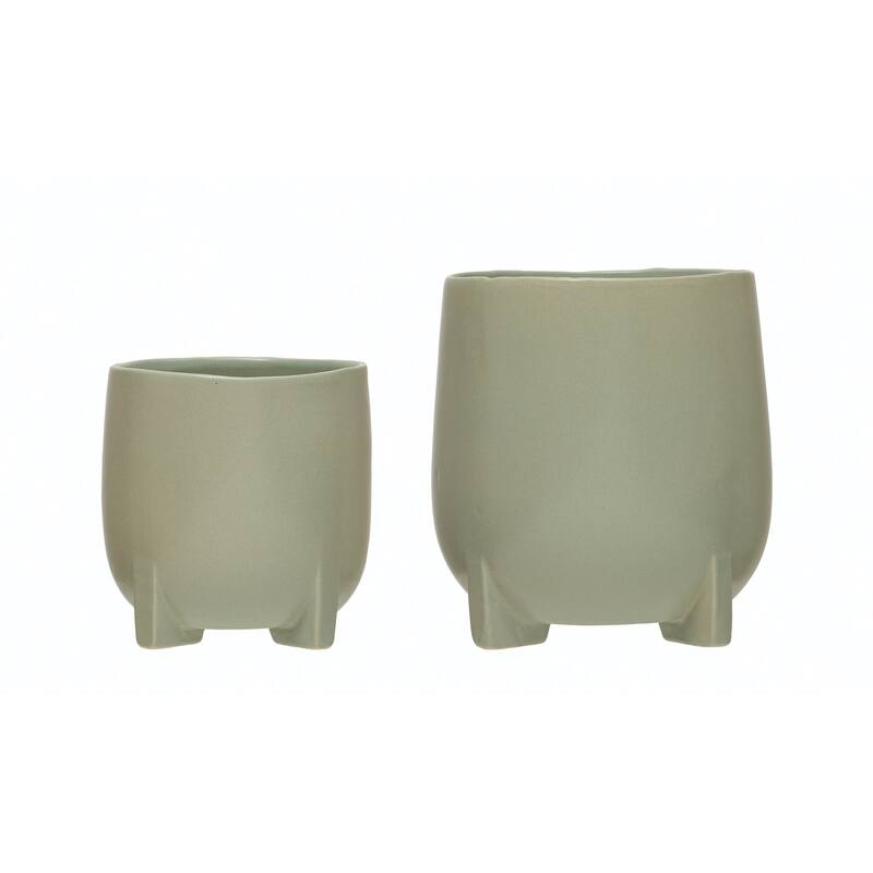 Stoneware Footed Planter