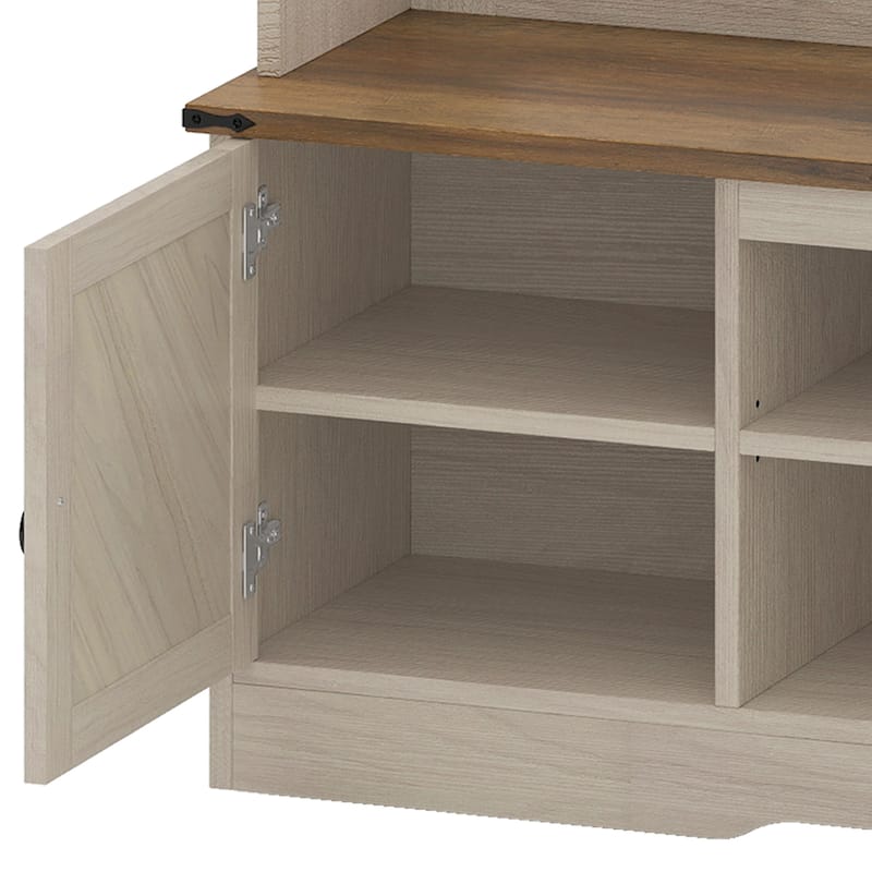 Moasis Vintage TV Stand with Power Outlet for 65" TVs