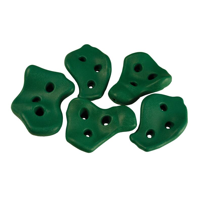 Gorilla Playsets Rock Wall Rocks with Mounting Hardware (5-Pack) - Green