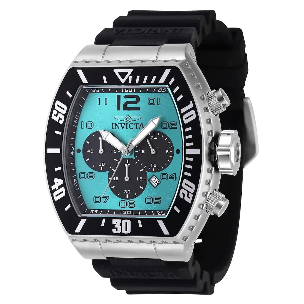 Invicta Men's 47285 Pro Diver Quartz Chronograph Black, Turquoise Dial Watch