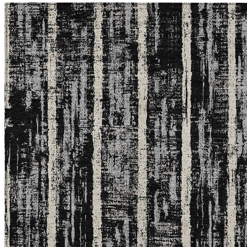 HomeRoots Striped Transitional Rectangle Outdoor Rug