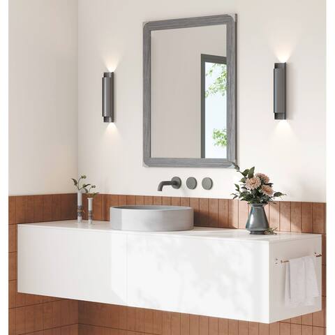 Modern Farmhouse Grey Accent Mirror