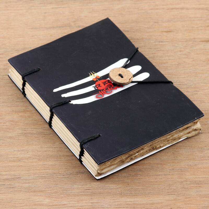 Novica Handmade Mahadevs Memoirs Handmade Paper Journal