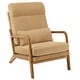 preview thumbnail 57 of 105, High Back Solid Wood Armrest Backrest Leisure Chair Accent Chair