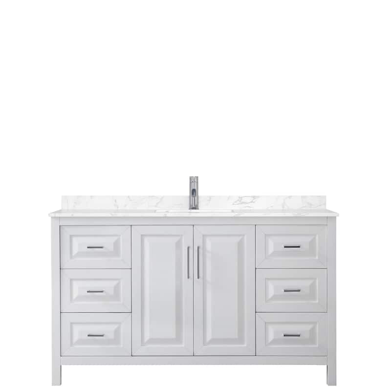 Daria 60 Inch Single Vanity, Cultured Marble Top