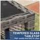 preview thumbnail 6 of 15, 3-Piece Outdoor Wicker Sectional Sofa Set, Patio Furniture with Chaise Lounge & Coffee Table - N/A