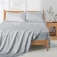 preview thumbnail 1 of 8, Silky Cooling Breathable 100% Tencel Sheets Set for Hot Sleepers, Cool Touch Bed Sheet King - Light Gray