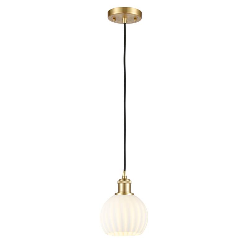 Innovations Lighting 516-1P-8-6 White Venetian Pendant White Venetian