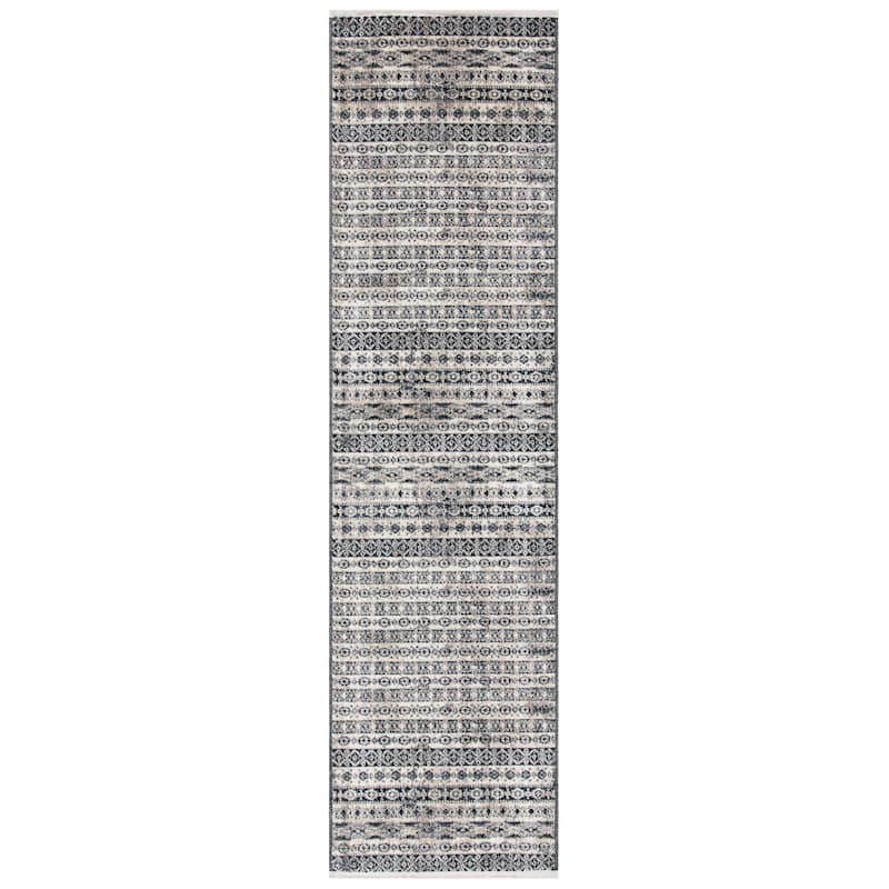 SAFAVIEH Herat Kellie Traditional Rug - 3' x 10' Runner - Ivory/Black