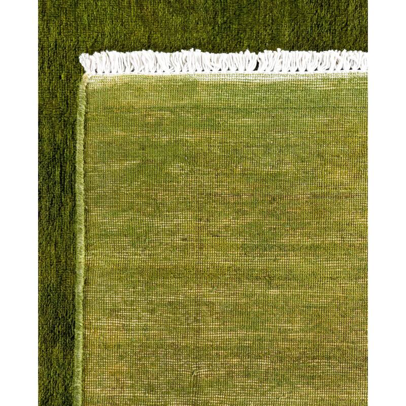 Overdyed One-of-a-Kind Hand-Knotted Area Rug - Green - 6' 3" x 9' 1"