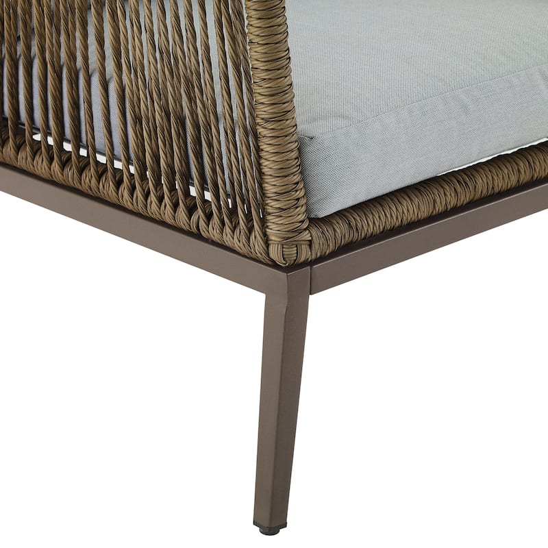 Haven 2Pc Outdoor Wicker Conversation Set - 75"D x 48"W x 29.75"H