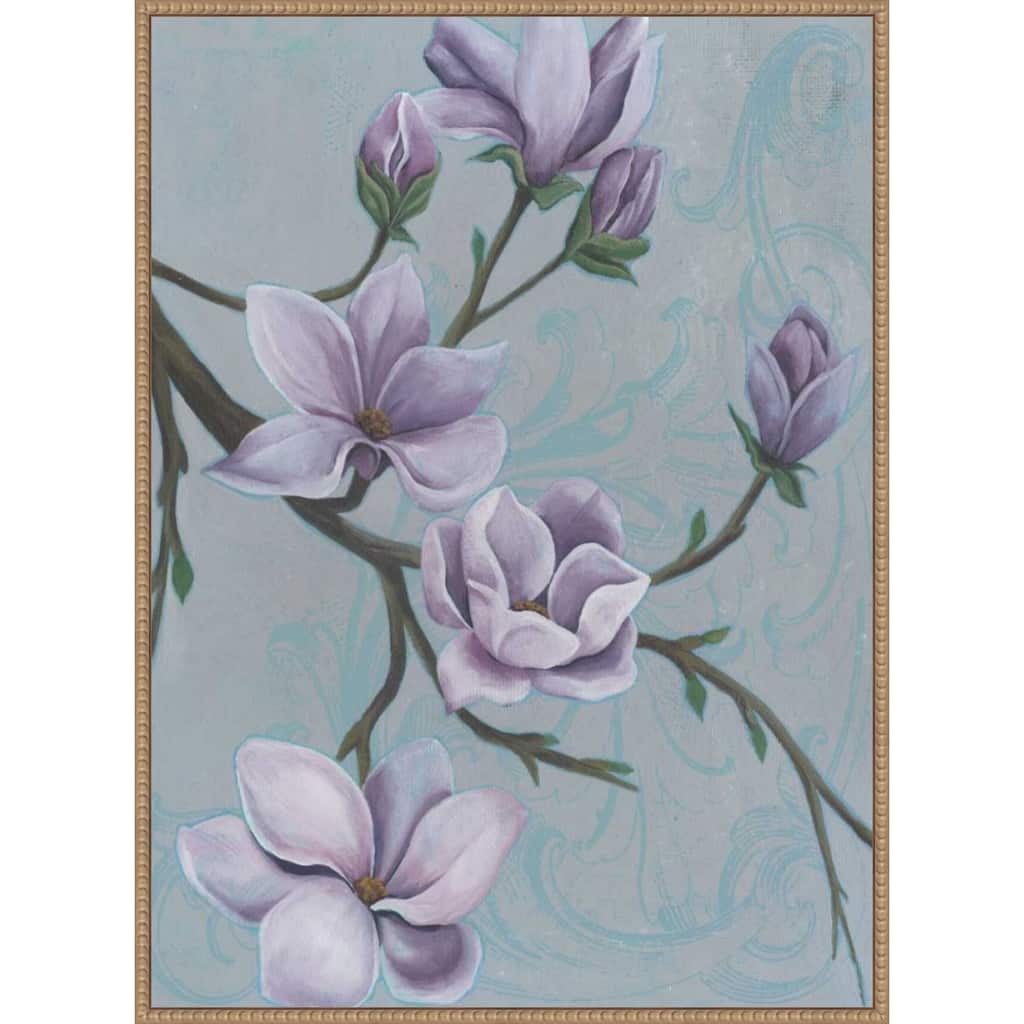 Branches of Magnolia No. 2 by Grace Popp Framed Canvas Wall Art Print