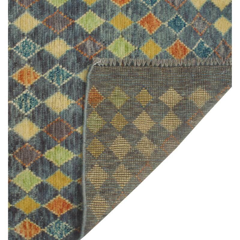 Balochi Adowa Grey/Gold Rug - 3'1" x 4'11"