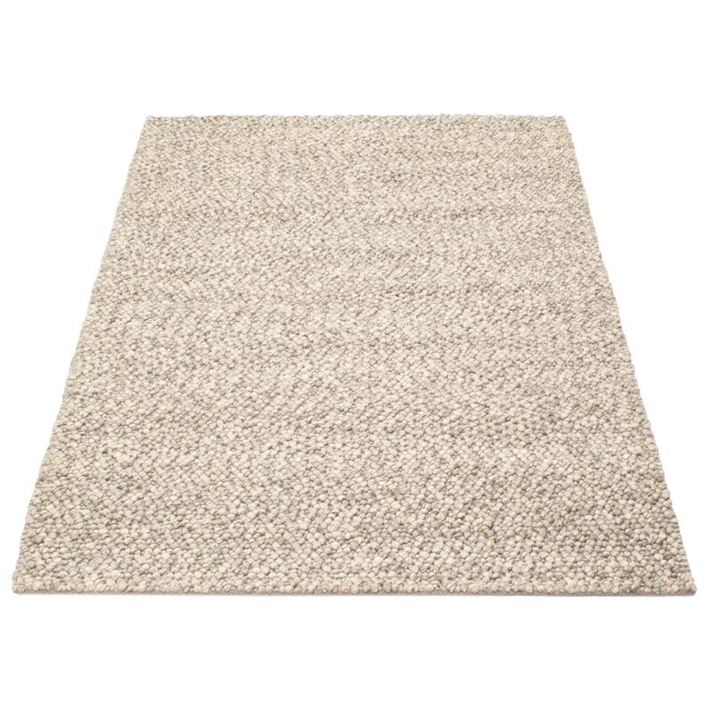 ECARPETGALLERY Braid weave Sienna Khaki Wool Rug - 5'0 x 7'11