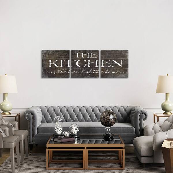 iCanvas "The Kitchen is the Heart of the Home" by Mollie B. 3-Piece Canvas  Wall Art Set - Bed Bath & Beyond - 33820111
