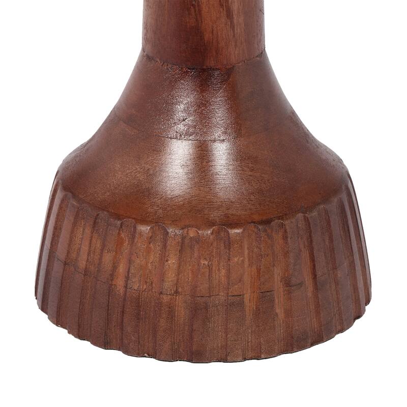 Mango Wood Round End table,Honey