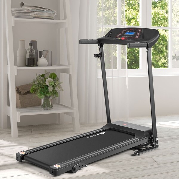 Goplus 1hp electric treadmill folding motorized power running deals machine fitness