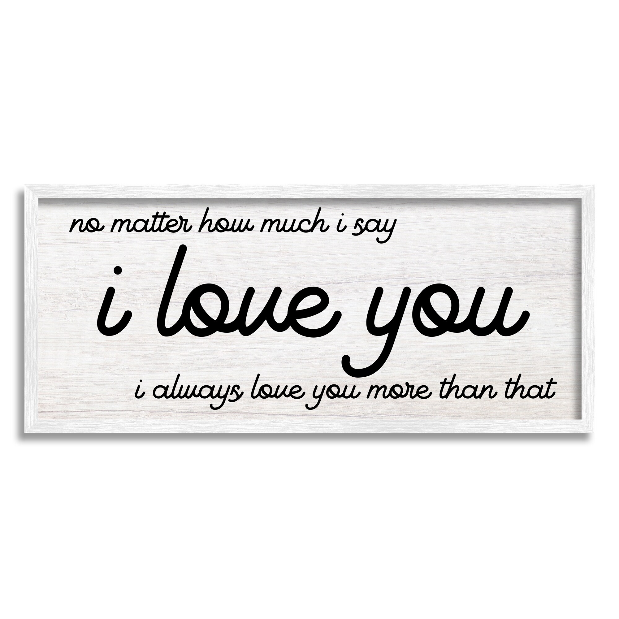 Stupell I Love You More Romantic Framed Giclee Art by Lil' Rue