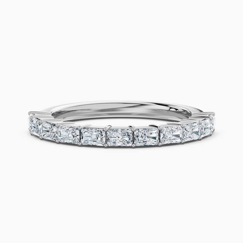 Auriya 14k Gold Radiant East-West Lab Grown Diamond Half Eternity Band 1.10 - 3.75 ct. tw. (F-G, VS) - 1.10 ct. wt. - 8 - White
