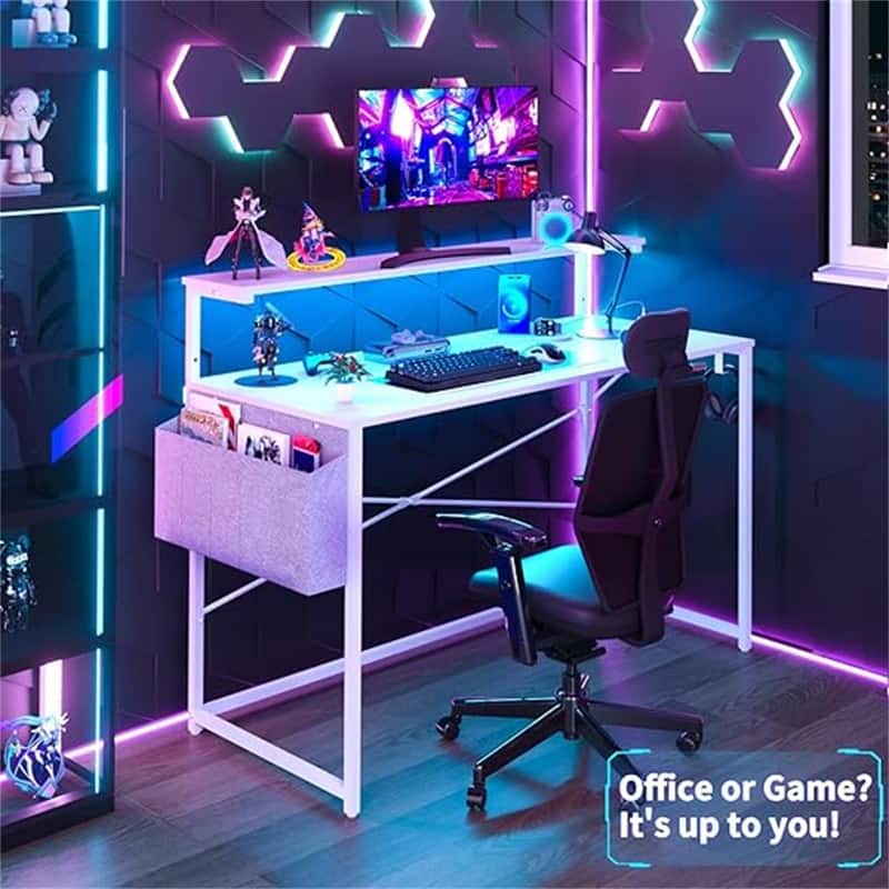 Computer Desk with Power Outlets Fast
