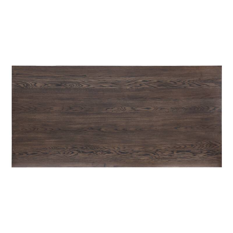 Rye Studio Minimalist Wood Dining Table in Smoked Oak Stain