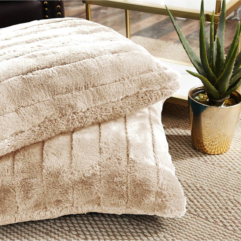 Supermink Soft Solid Throw Pillow Covers Set of 2, NO INSERT