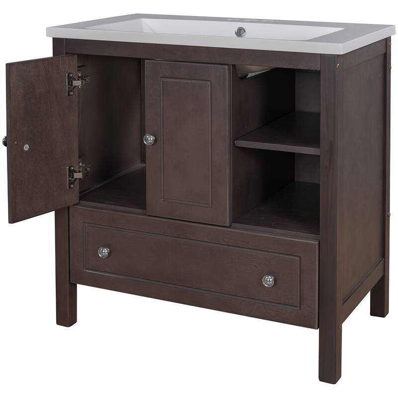 30" Bathroom Vanity with Sink Storage Cabinet and Drawers