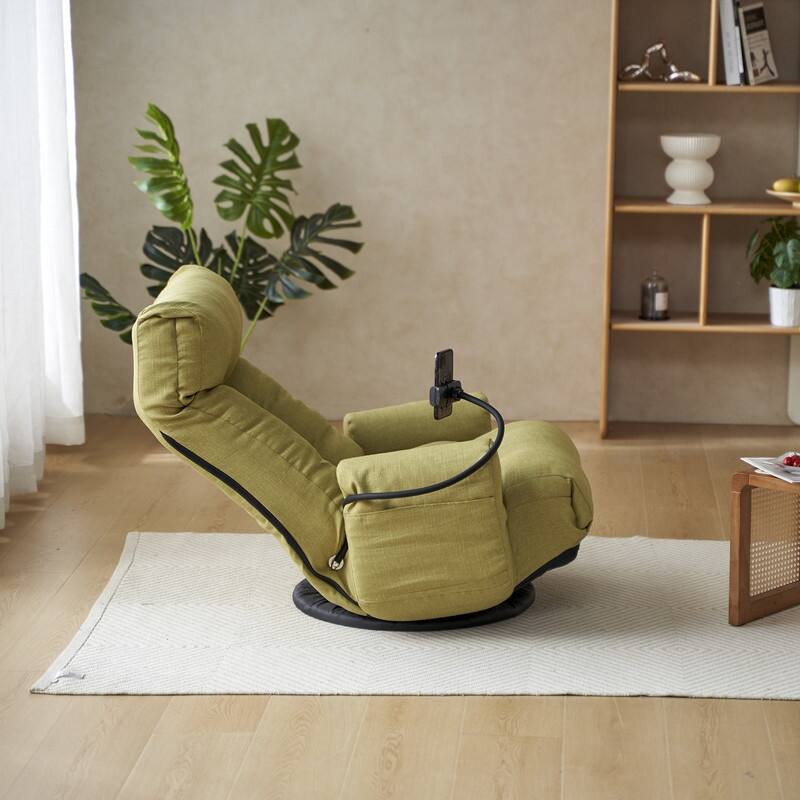 360 degree Swivel Adjustable Lounger with Phone Holder - Ergonomic Recliner for Living Room & Game Room Relaxation