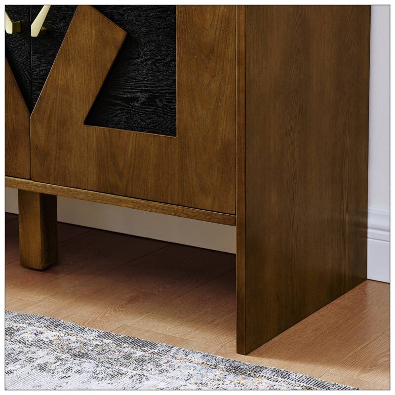 60" Mid Century Modern Sideboard Buffet Cabinet with Storage