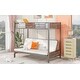 preview thumbnail 3 of 25, Twin-Over-Futon Metal Bunk Bed with Guardrails and Ladder - Versatile 3-in-1 Design, Sturdy Frame, Safety Features