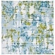 preview thumbnail 20 of 84, SAFAVIEH Skyler Roumpini Modern Abstract Rug 6'7" Square - Teal/Green - Square
