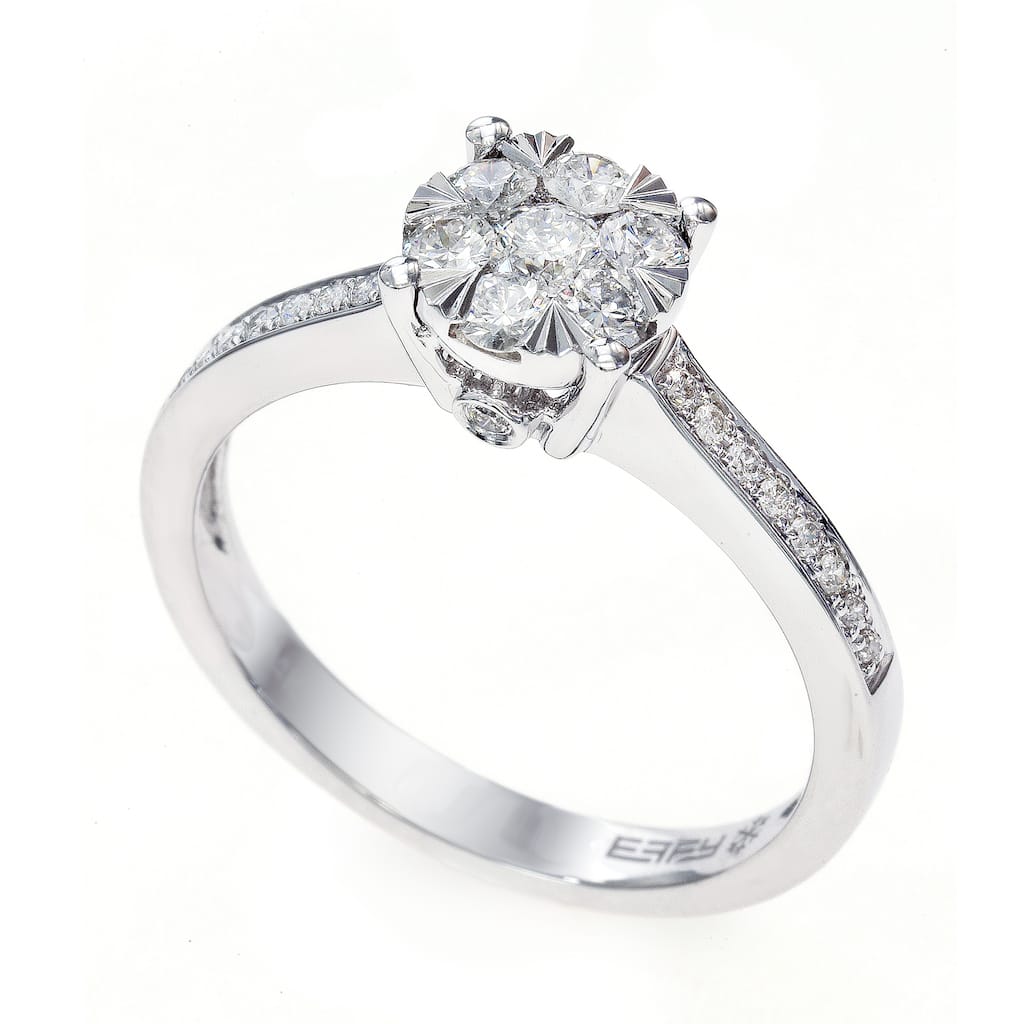 Effy Women's 14K White Gold Diamond Solitaire Ring
