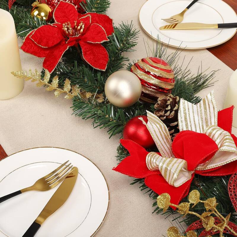 6 ft Pre-Lit Christmas Garland Battery Operatedwith 20 Lights & Timer - N/A