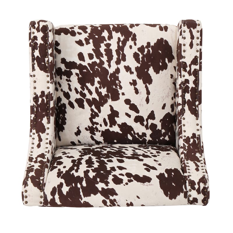 Comfy Accent Chair with Tufted Backrest, Bedroom Single Seat Arm Chair with Wooden Legs, Modern Side Chairs for Living Room