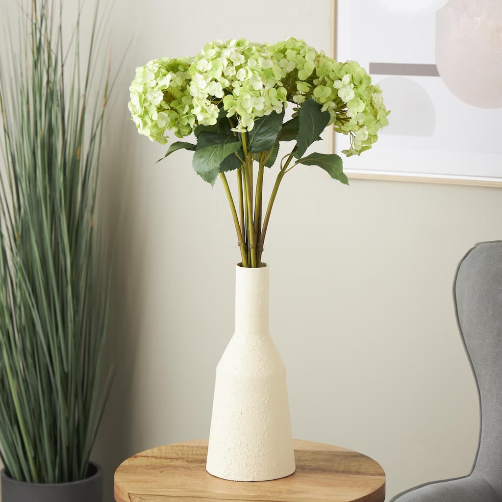 Green Faux Foliage Tall Hydrangea Artificial Flower Stem (Set of 8)