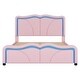 preview thumbnail 20 of 28, PU Upholstered Platform Bed with Adjustable Headboard and LED Strips