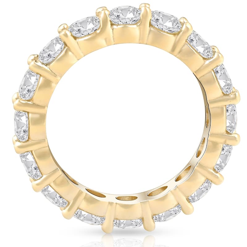 4 Carat Diamond Eternity Ring Yellow Gold