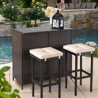 3 piece wicker bar clearance set