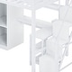 preview thumbnail 9 of 11, Full Size Loft Bed with Built-in Desk and Wardrobe, Kids Metal Bed Frame with USB Ports, 5-layer Shelf for Bedroom