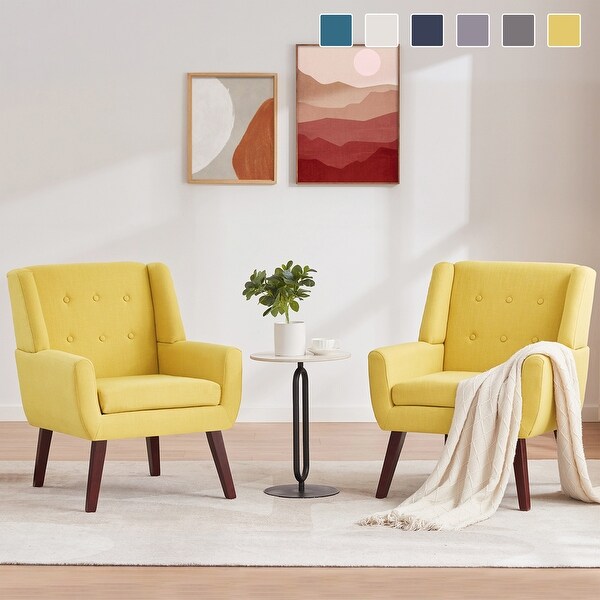 HUIMO Set of 2 Modern Tufted Accent Chair - On Sale - Bed