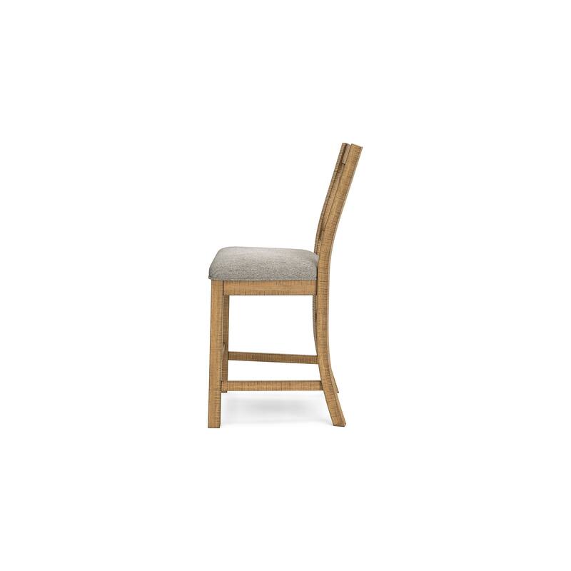 Signature Design by Ashley Havonplane Gray/Brown Counter Height Dining Table and 4 Bar stools