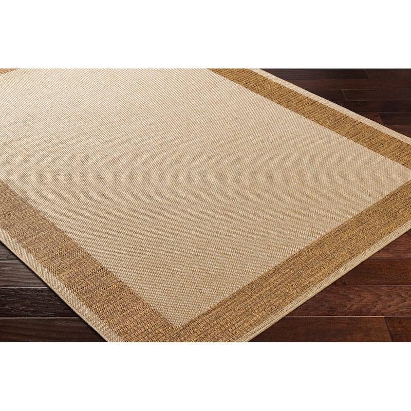 Livabliss Pismo Indoor/ Outdoor Simple Border Area Rug