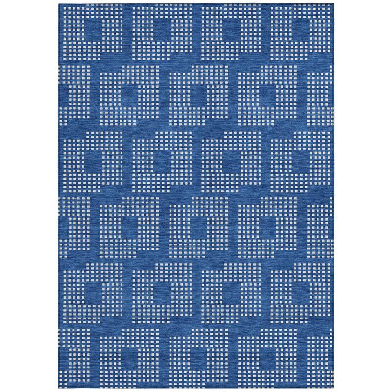 HomeRoots Geometric Transitional Rectangle Outdoor Rug