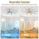 preview thumbnail 64 of 67, 52"/66" Inch Ceiling Fan with Light,APP and Remote Control, Low Profile,Smart Optional