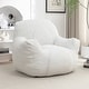 preview thumbnail 16 of 61, Memory Foam Bean Bag Sofa Tufted Soft Lazy Sofa with Filler White
