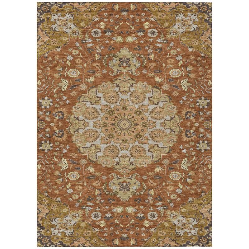 Machine Washable Indoor/ Outdoor Global Eckley Chantille Rug