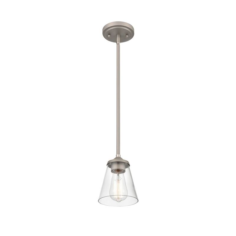 Millennium Lighting Josleen Pendant Light in Multiple Finishes with Clear Glass Shade - Satin Nickel
