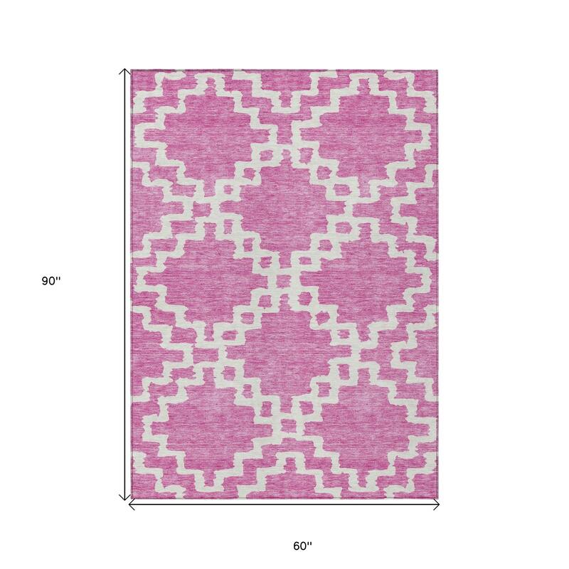 HomeRoots Geometric Transitional Rectangle Outdoor Rug