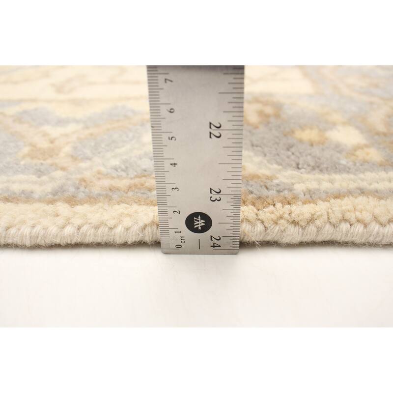 ECARPETGALLERY Hand-knotted Royal Oushak Cream Wool Rug - 2'7 x 10'1